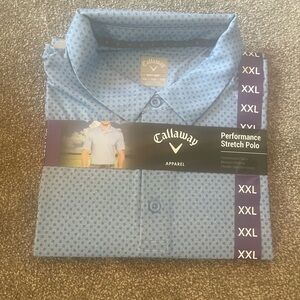 Callaway Men's Light Blue Patterned Polo Size XXL NEW